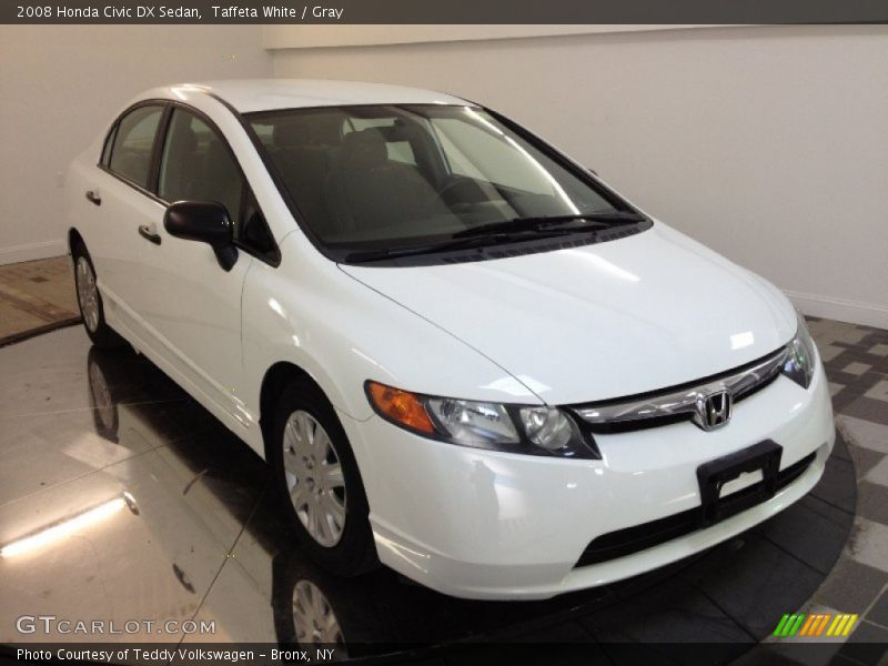 Taffeta White / Gray 2008 Honda Civic DX Sedan