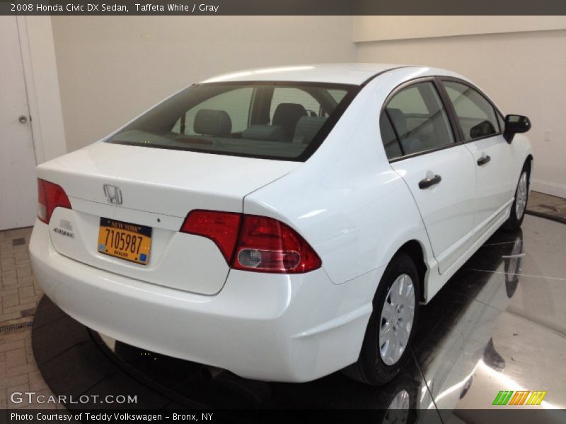 Taffeta White / Gray 2008 Honda Civic DX Sedan