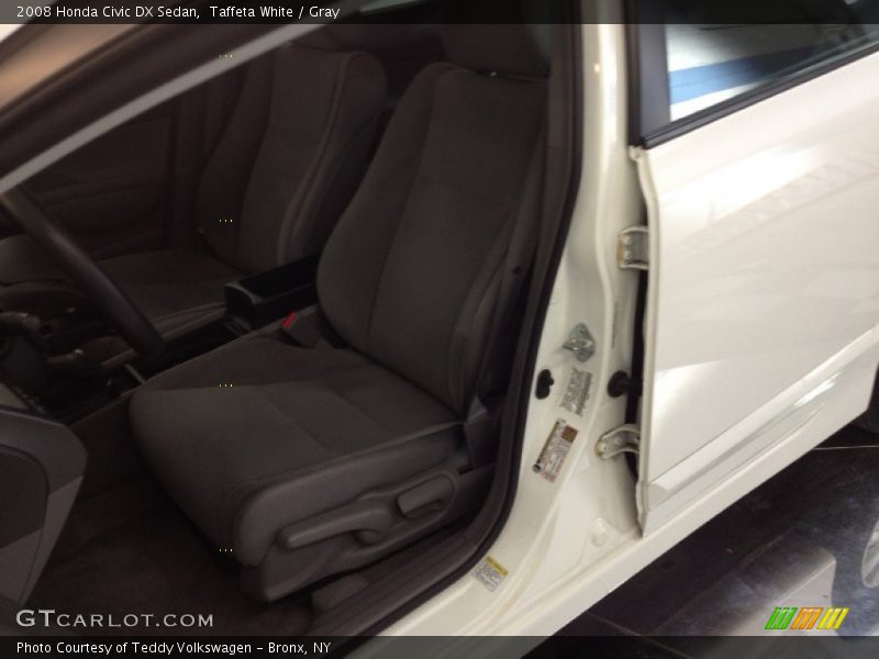 Taffeta White / Gray 2008 Honda Civic DX Sedan