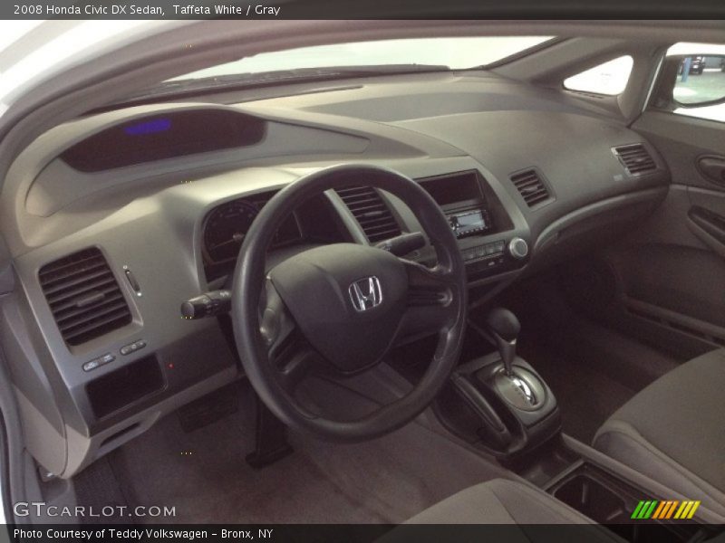 Taffeta White / Gray 2008 Honda Civic DX Sedan