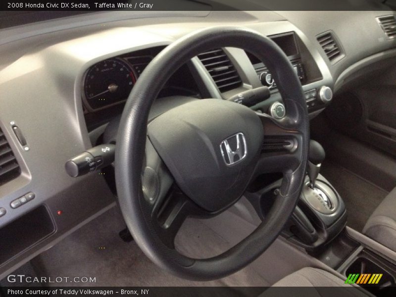 Taffeta White / Gray 2008 Honda Civic DX Sedan