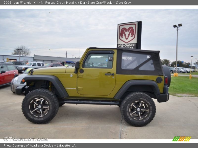Rescue Green Metallic / Dark Slate Gray/Medium Slate Gray 2008 Jeep Wrangler X 4x4