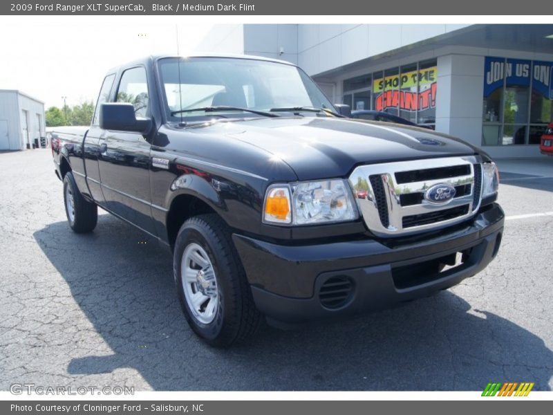 Black / Medium Dark Flint 2009 Ford Ranger XLT SuperCab