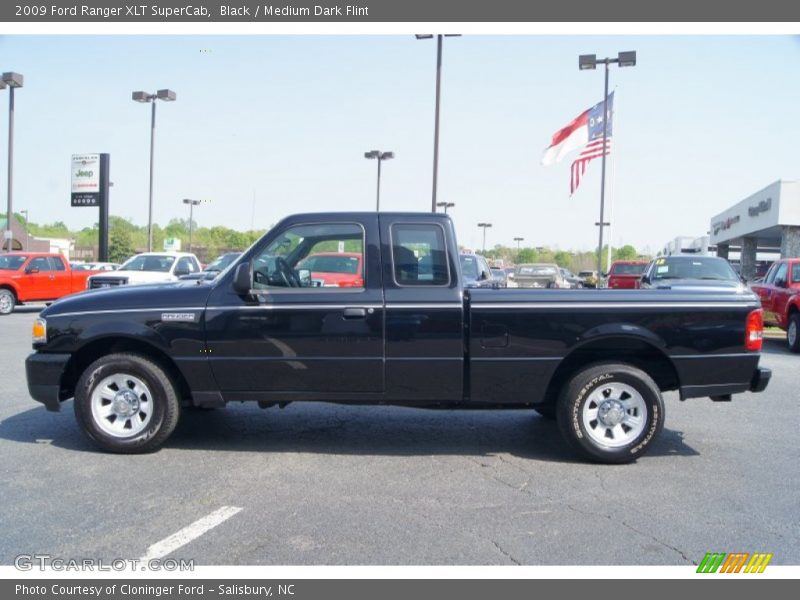 Black / Medium Dark Flint 2009 Ford Ranger XLT SuperCab