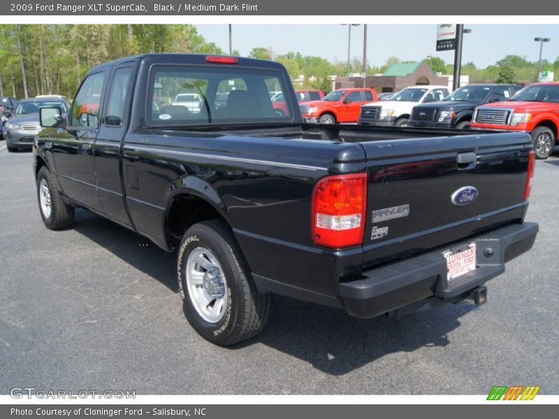 Black / Medium Dark Flint 2009 Ford Ranger XLT SuperCab