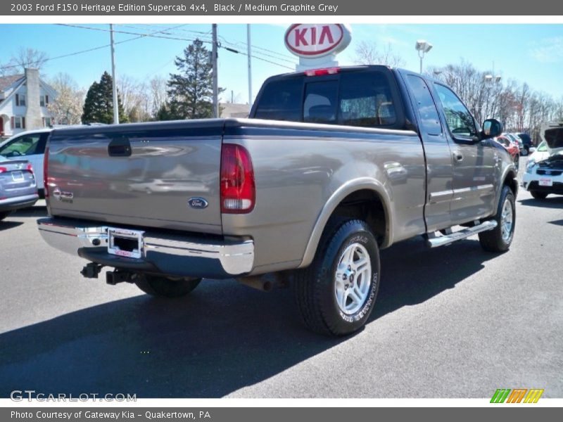 Black / Medium Graphite Grey 2003 Ford F150 Heritage Edition Supercab 4x4