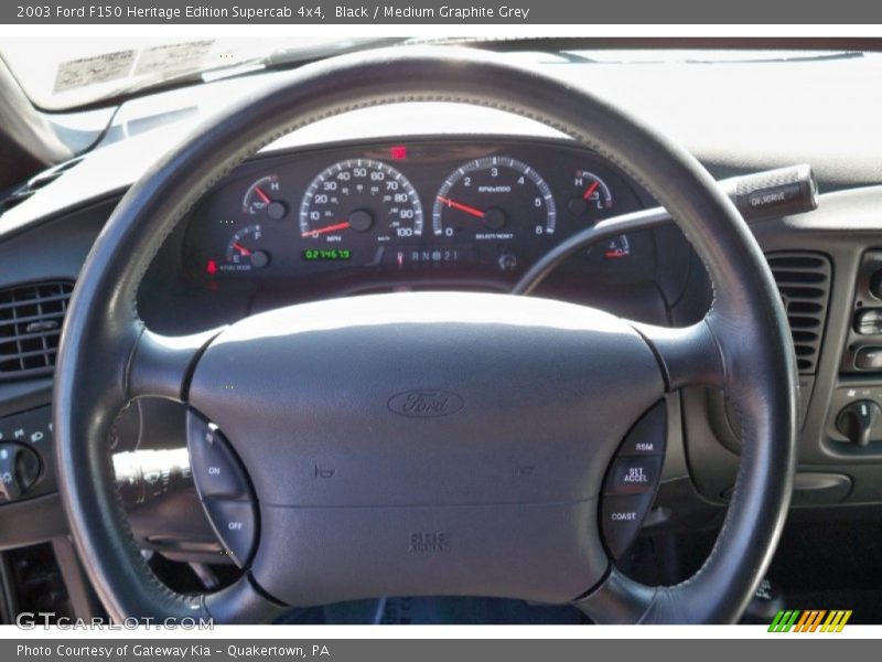 Black / Medium Graphite Grey 2003 Ford F150 Heritage Edition Supercab 4x4
