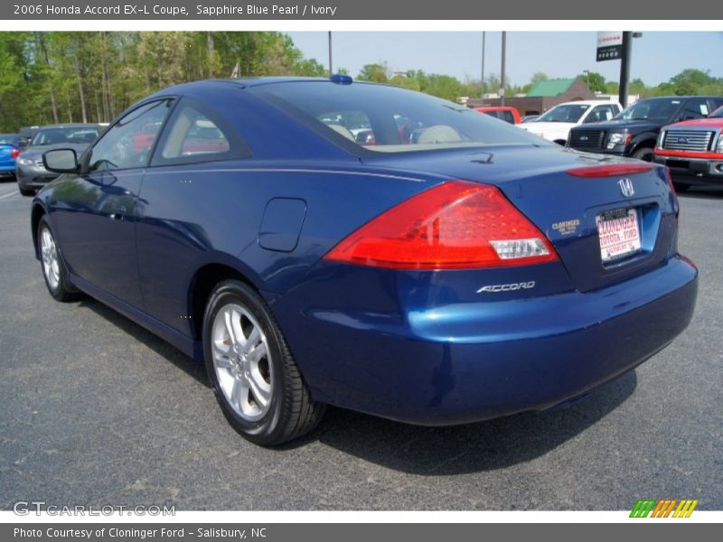 Sapphire Blue Pearl / Ivory 2006 Honda Accord EX-L Coupe