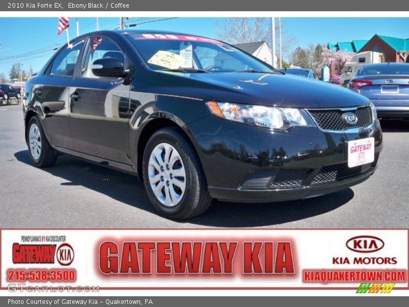 Ebony Black / Coffee 2010 Kia Forte EX