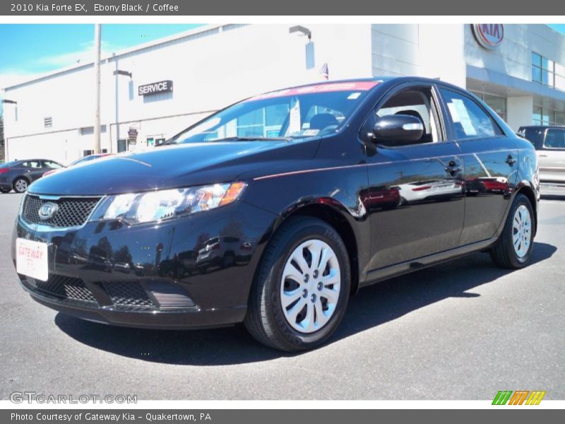 Ebony Black / Coffee 2010 Kia Forte EX