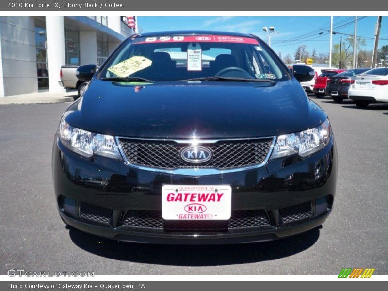Ebony Black / Coffee 2010 Kia Forte EX