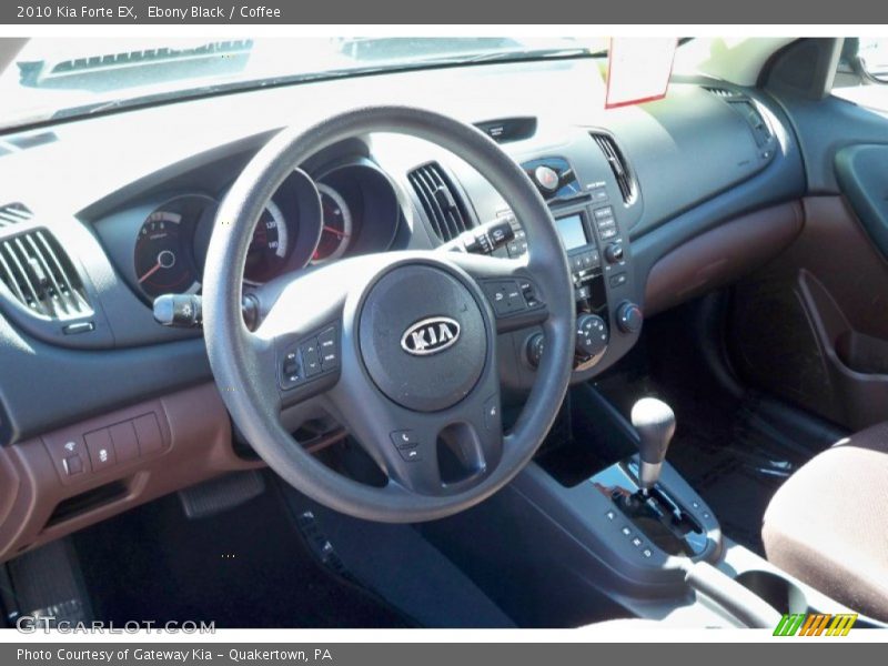 Ebony Black / Coffee 2010 Kia Forte EX