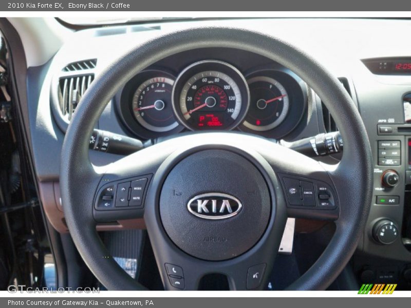 Ebony Black / Coffee 2010 Kia Forte EX