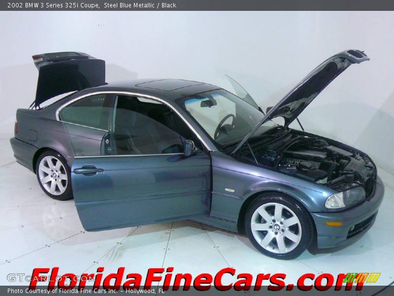 Steel Blue Metallic / Black 2002 BMW 3 Series 325i Coupe