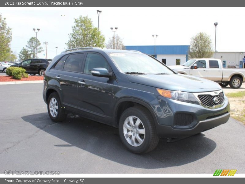 Pacific Blue / Gray 2011 Kia Sorento LX V6
