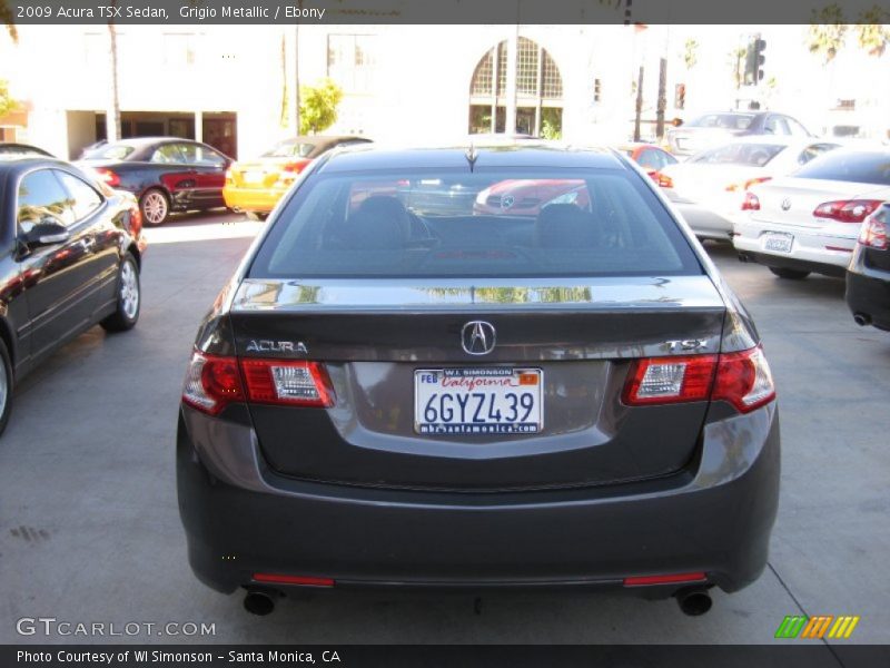 Grigio Metallic / Ebony 2009 Acura TSX Sedan