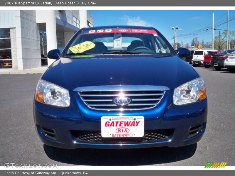 Deep Ocean Blue / Gray 2007 Kia Spectra EX Sedan