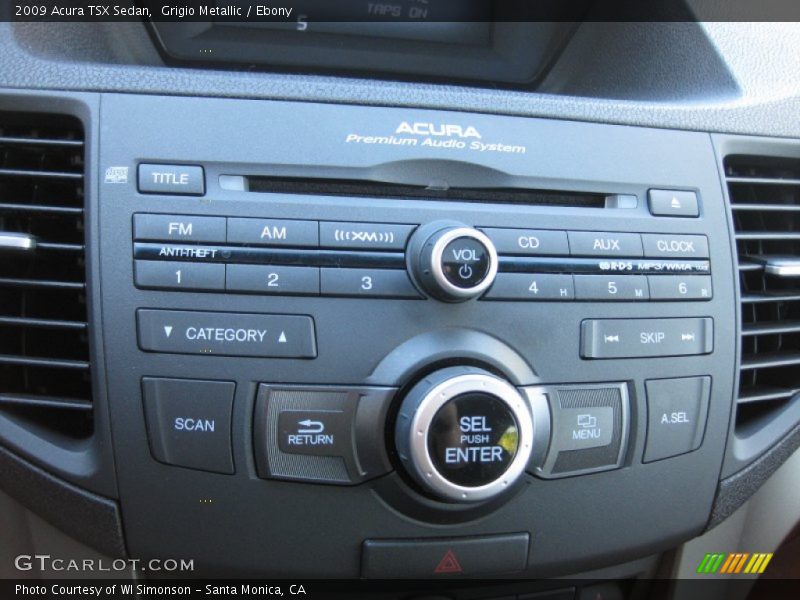 Grigio Metallic / Ebony 2009 Acura TSX Sedan