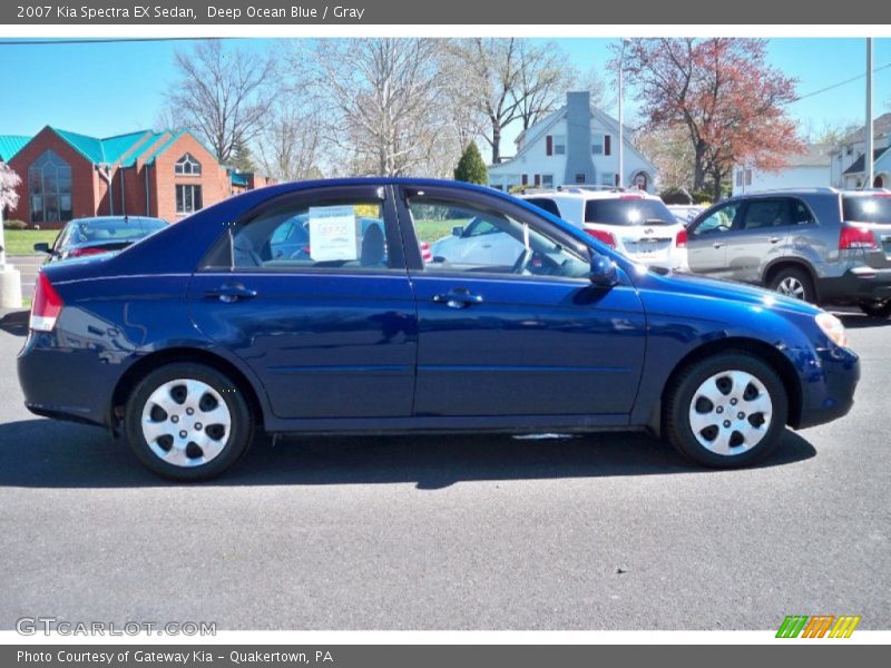 Deep Ocean Blue / Gray 2007 Kia Spectra EX Sedan