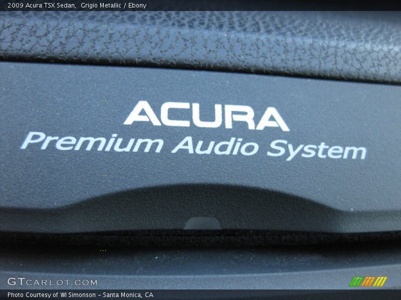 Grigio Metallic / Ebony 2009 Acura TSX Sedan