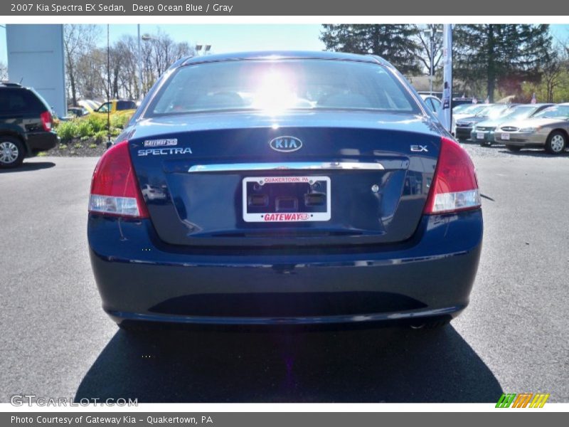Deep Ocean Blue / Gray 2007 Kia Spectra EX Sedan