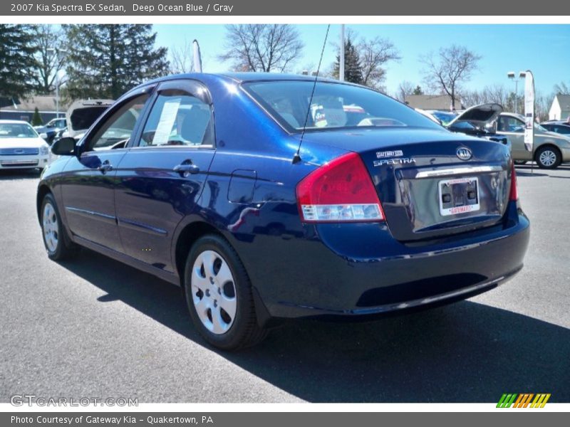 Deep Ocean Blue / Gray 2007 Kia Spectra EX Sedan