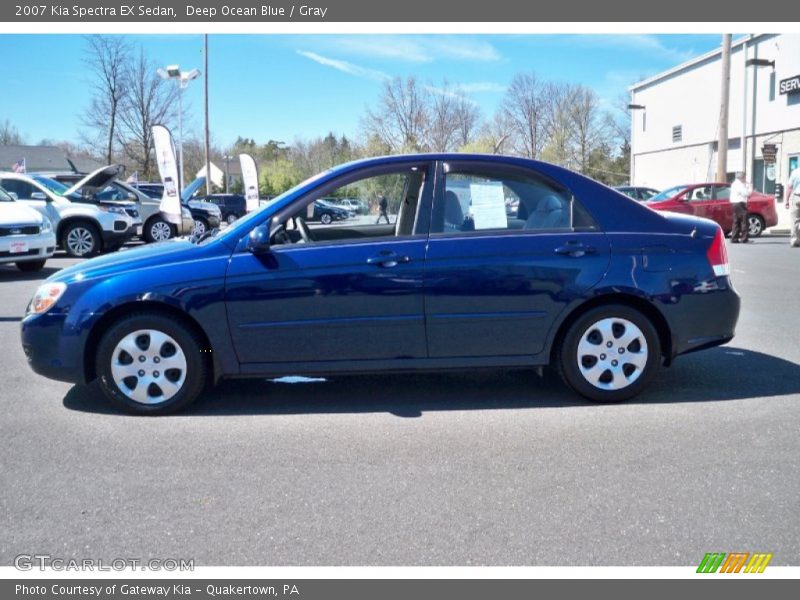 Deep Ocean Blue / Gray 2007 Kia Spectra EX Sedan