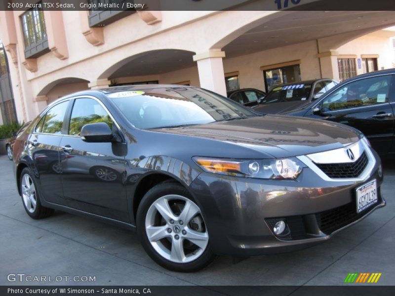 Grigio Metallic / Ebony 2009 Acura TSX Sedan