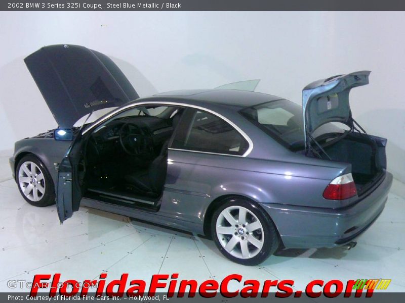 Steel Blue Metallic / Black 2002 BMW 3 Series 325i Coupe