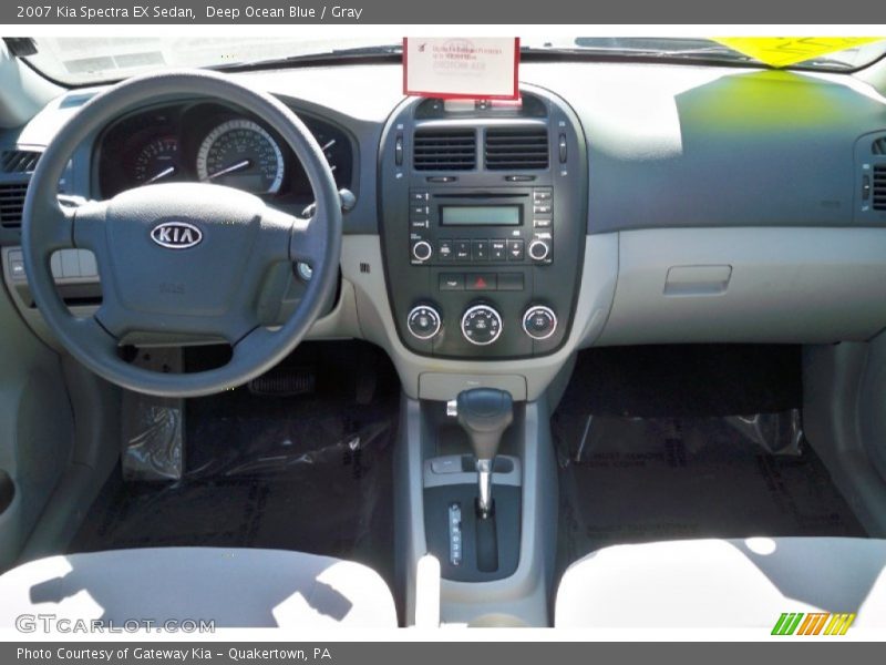 Deep Ocean Blue / Gray 2007 Kia Spectra EX Sedan