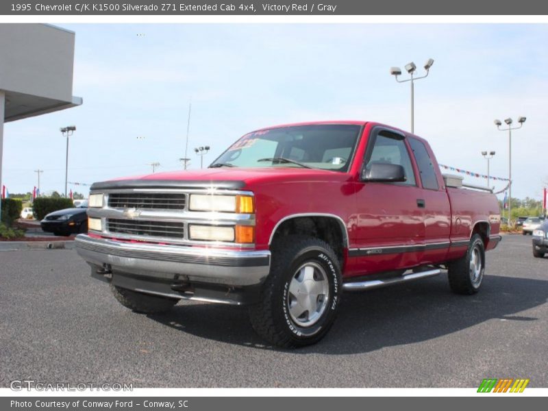 Victory Red / Gray 1995 Chevrolet C/K K1500 Silverado Z71 Extended Cab 4x4