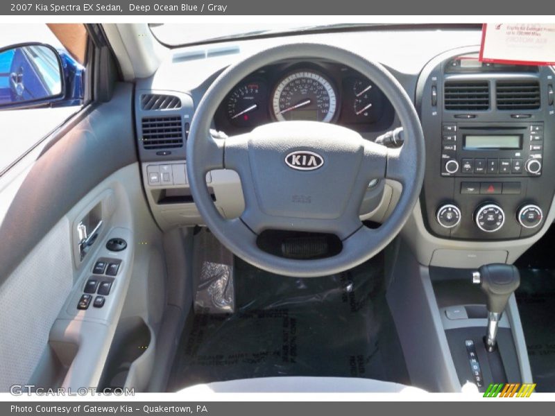 Deep Ocean Blue / Gray 2007 Kia Spectra EX Sedan