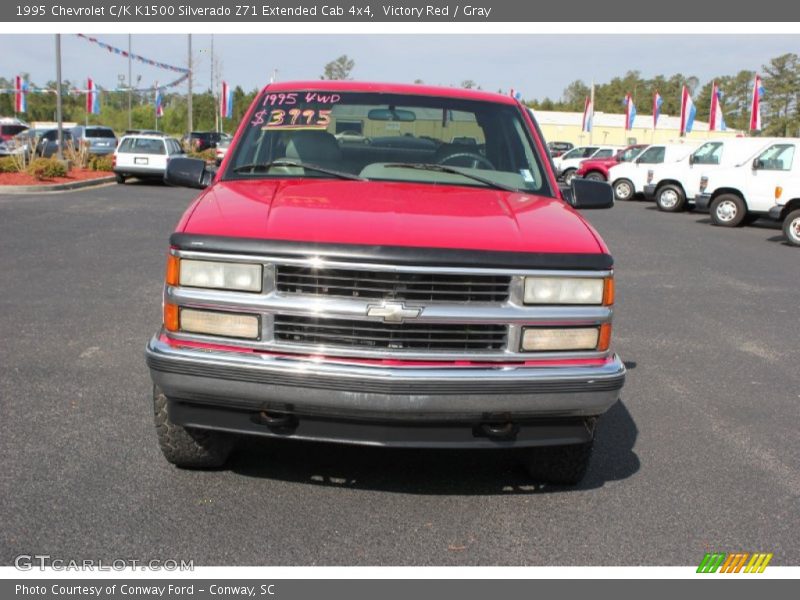 Victory Red / Gray 1995 Chevrolet C/K K1500 Silverado Z71 Extended Cab 4x4
