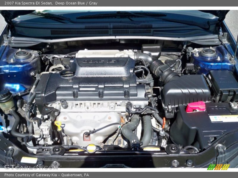 Deep Ocean Blue / Gray 2007 Kia Spectra EX Sedan