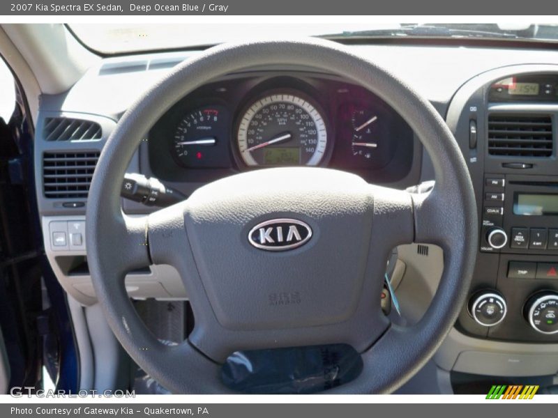 Deep Ocean Blue / Gray 2007 Kia Spectra EX Sedan