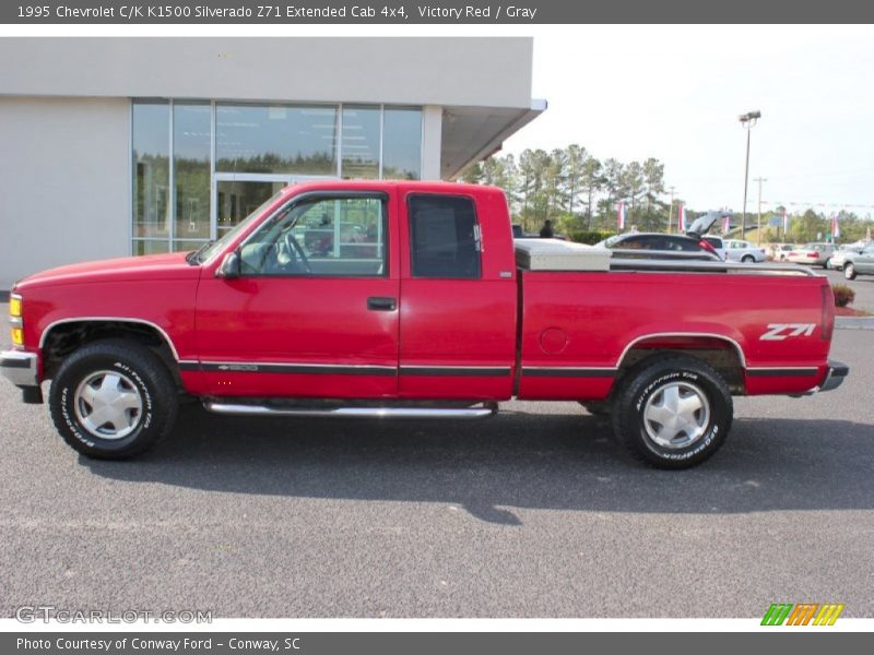 Victory Red / Gray 1995 Chevrolet C/K K1500 Silverado Z71 Extended Cab 4x4