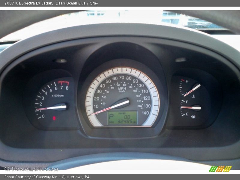 Deep Ocean Blue / Gray 2007 Kia Spectra EX Sedan