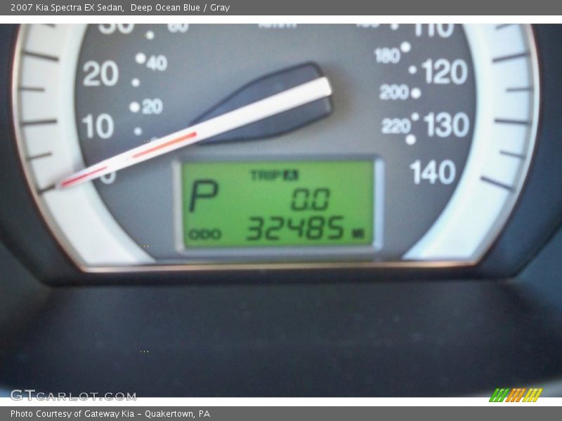 Deep Ocean Blue / Gray 2007 Kia Spectra EX Sedan