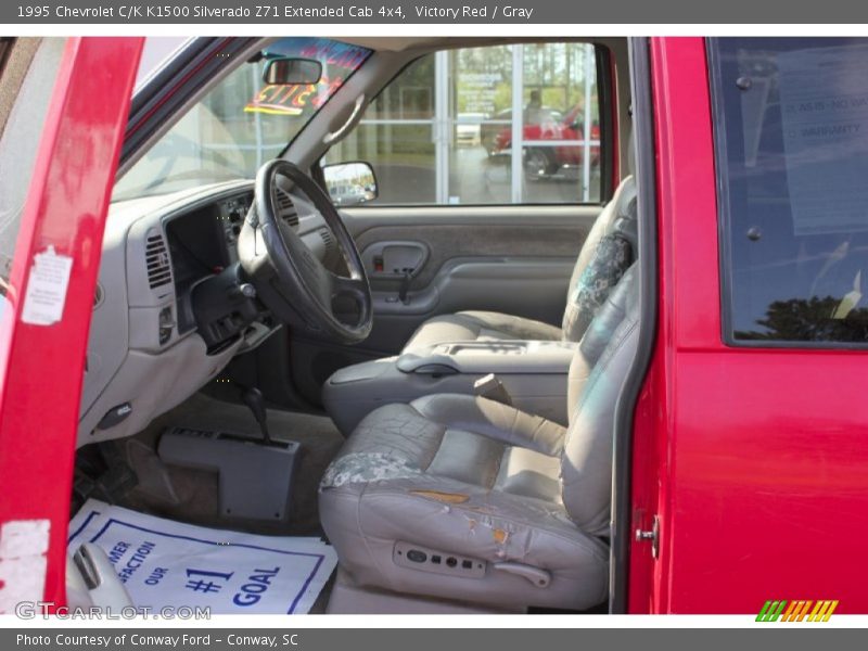 Victory Red / Gray 1995 Chevrolet C/K K1500 Silverado Z71 Extended Cab 4x4
