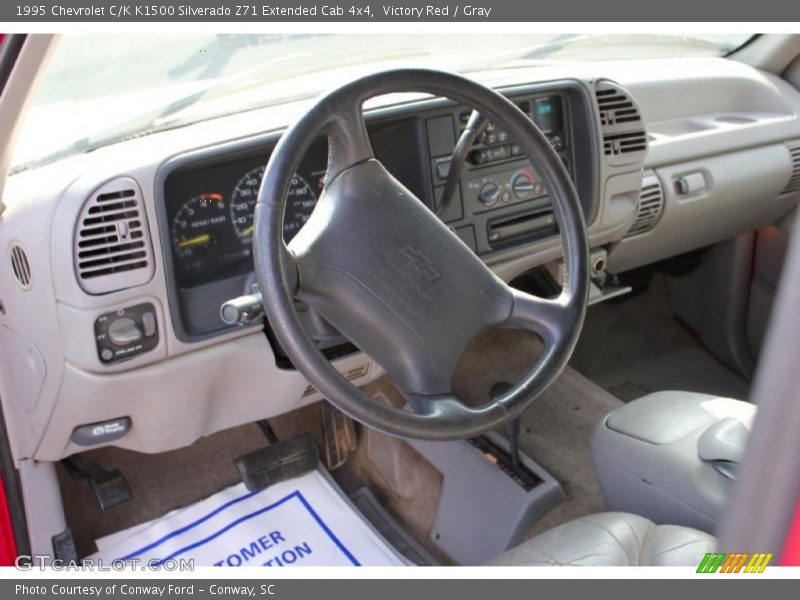 Victory Red / Gray 1995 Chevrolet C/K K1500 Silverado Z71 Extended Cab 4x4