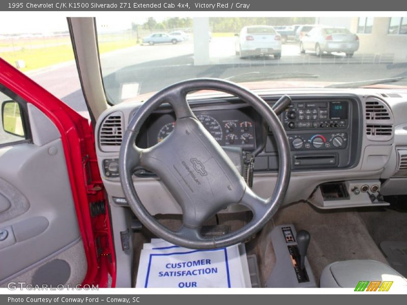 Victory Red / Gray 1995 Chevrolet C/K K1500 Silverado Z71 Extended Cab 4x4