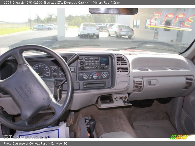 Victory Red / Gray 1995 Chevrolet C/K K1500 Silverado Z71 Extended Cab 4x4