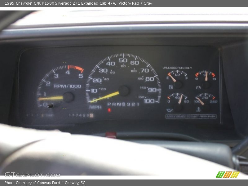 Victory Red / Gray 1995 Chevrolet C/K K1500 Silverado Z71 Extended Cab 4x4