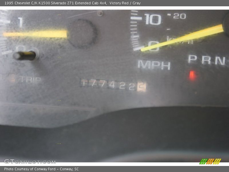 Victory Red / Gray 1995 Chevrolet C/K K1500 Silverado Z71 Extended Cab 4x4