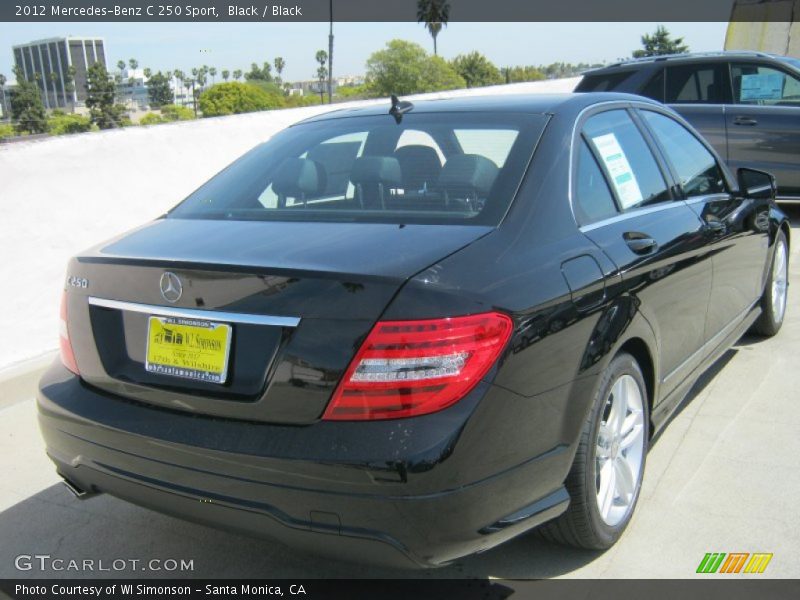 Black / Black 2012 Mercedes-Benz C 250 Sport