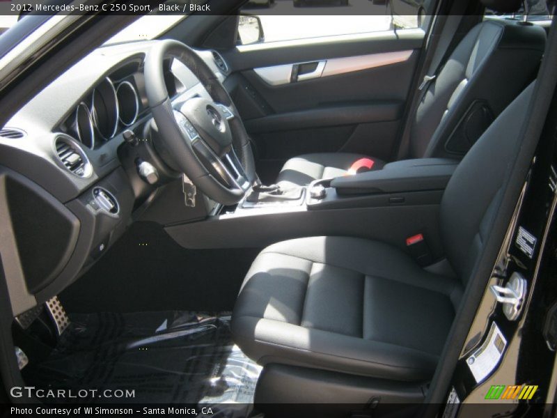 Black / Black 2012 Mercedes-Benz C 250 Sport