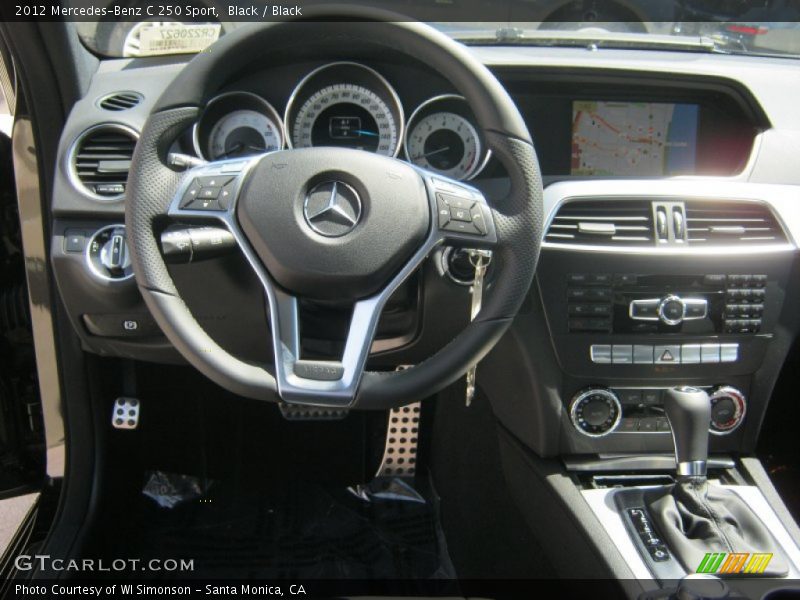 Black / Black 2012 Mercedes-Benz C 250 Sport