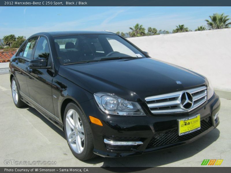 Black / Black 2012 Mercedes-Benz C 250 Sport