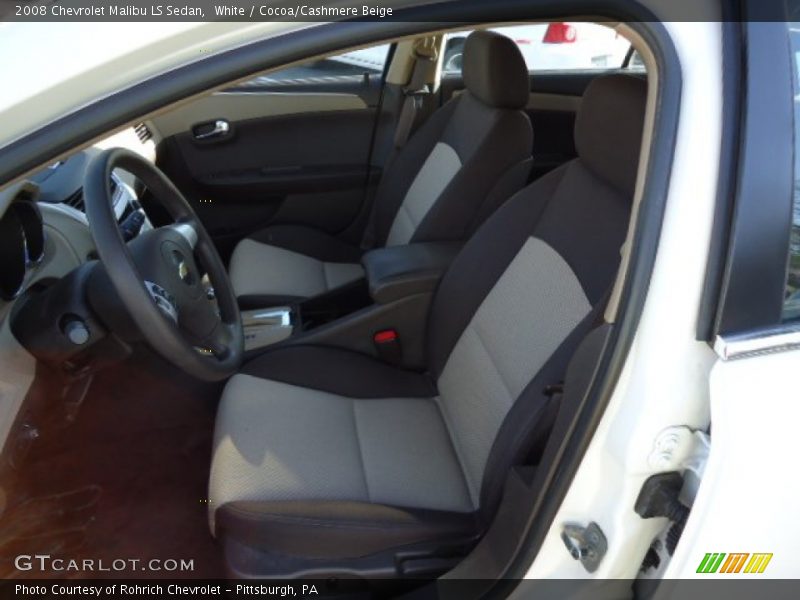 White / Cocoa/Cashmere Beige 2008 Chevrolet Malibu LS Sedan
