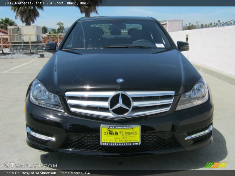 Black / Black 2012 Mercedes-Benz C 250 Sport